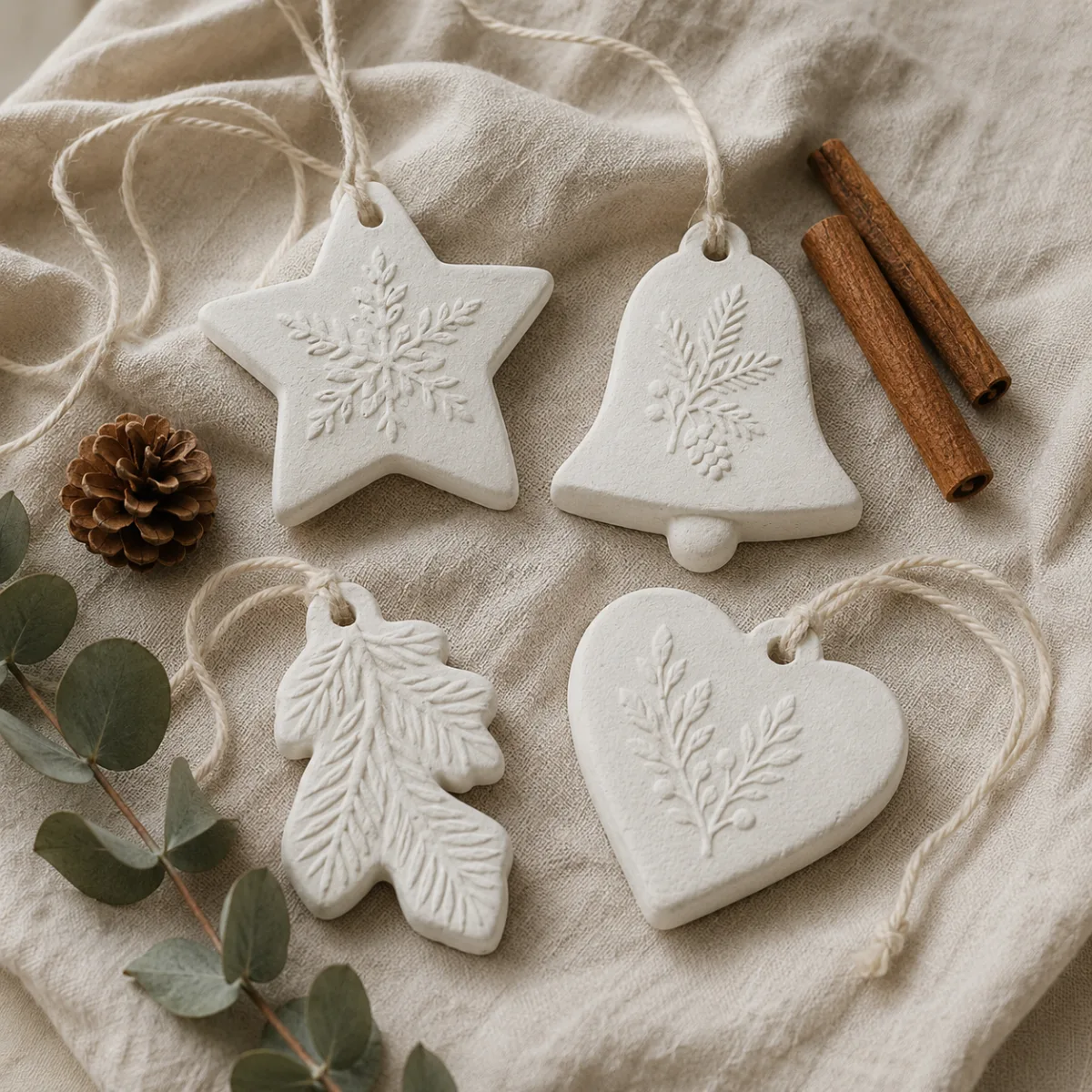 Holiday aroma stones with cinnamon and eucalyptus